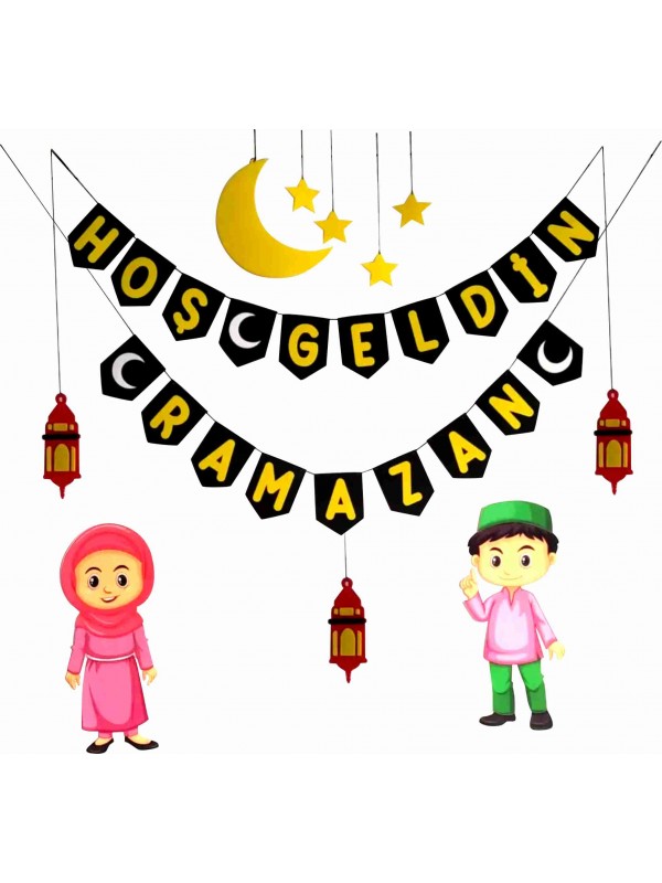 Hoş Geldin Ramazan Mahyalı Keçe Hatıra Panosu…
