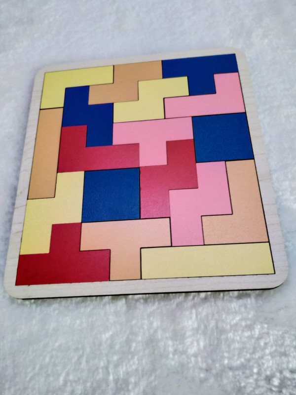 Çocuklar ve Yetişkinler İçin Ahşap Tetris Puzzle…